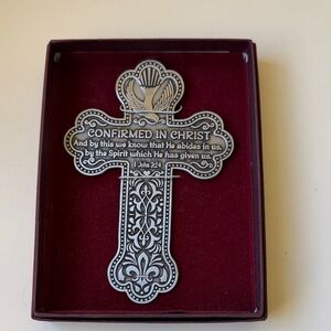 NWT Christian Confirmation Pewter Cross
